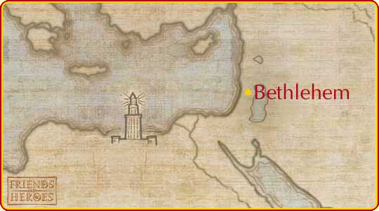 Map showing Bethlehem