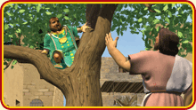 Zacchaeus climbs up a tree