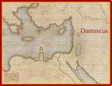 Map showing Damascus