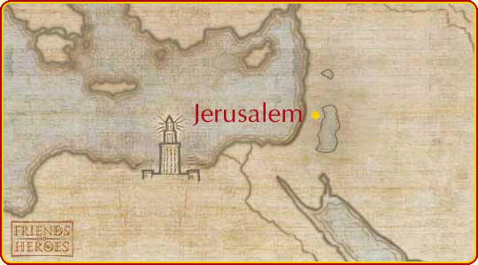 Map showing Jerusalem